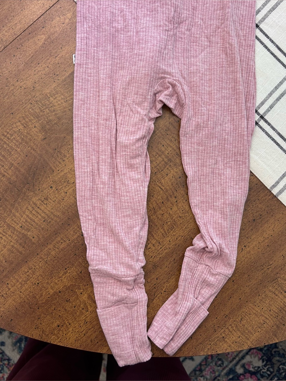 Little Sleepies Bamboo Pink Ribbed Footie PJs Toddler Girls 2T - Picture 6 of 11